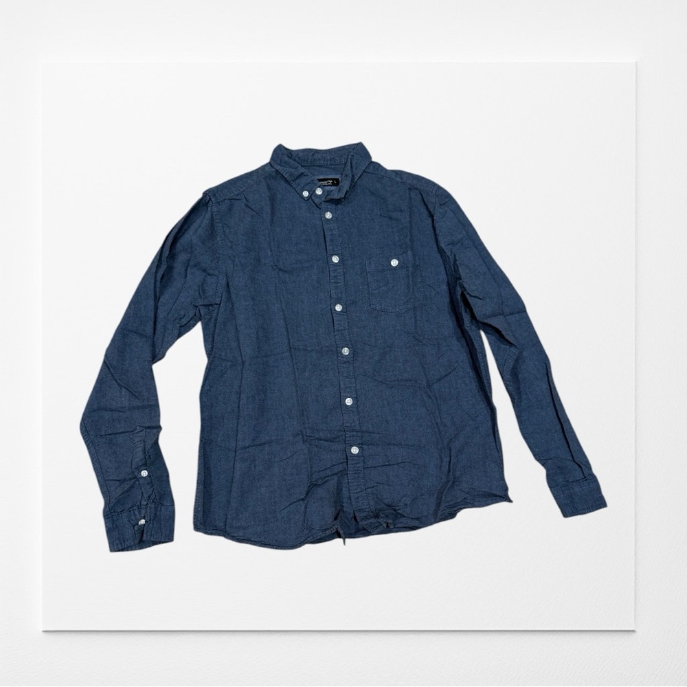 CEDARWOOD STATE Blue Denim Button-Up, Size Large